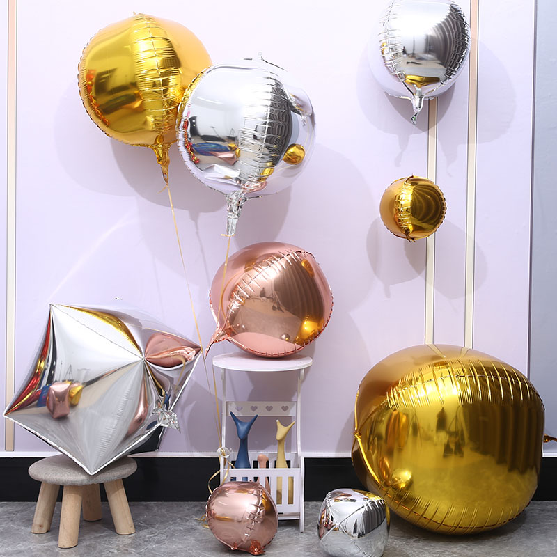 立体4D铝箔生日结婚装饰场景布置