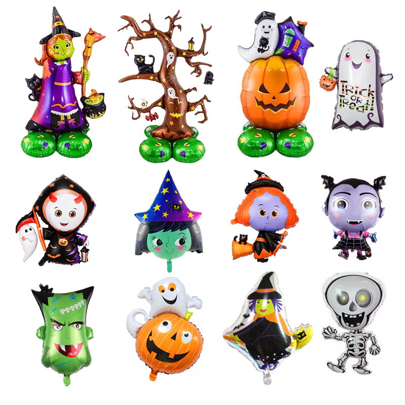 万圣节铝膜卡通气球装饰橱窗商场教室酒吧KTV派对气氛主题布置