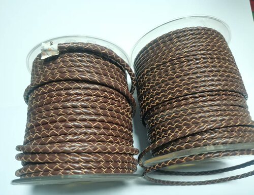 3/4mm1米编织进口牛皮绳手工DIY饰品串转运珠简约手链项链真皮绳