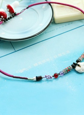 原生态黑玛瑙紫水晶银路路通