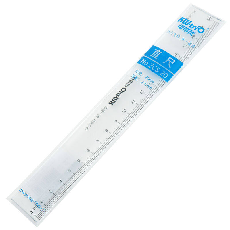 可得优kw-trio 塑料直尺丈量尺绘图学习数学尺子绘图制图工具20/30/40
