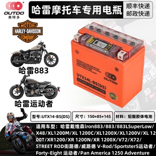 V72硬汉750哈雷软尾司令戴纳街霸路威滑翔电瓶 X48 哈雷883 1200