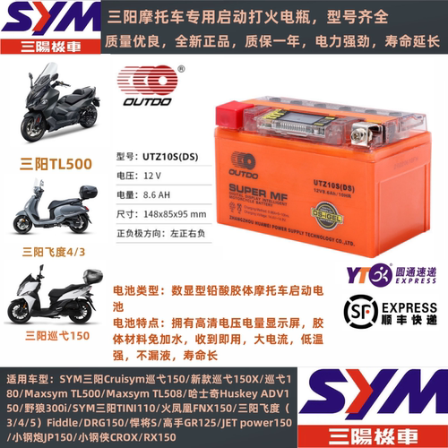三阳摩托车专用电瓶/锂电池
