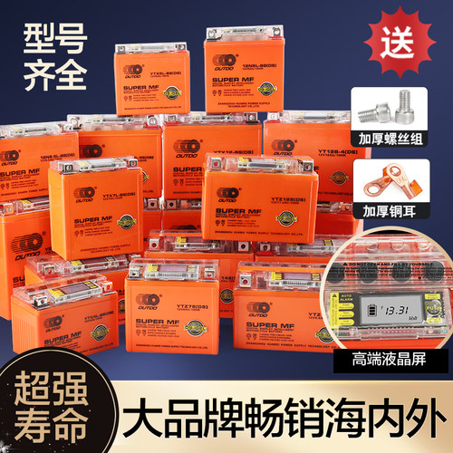 奥特多摩托车电瓶豪爵铃木通用