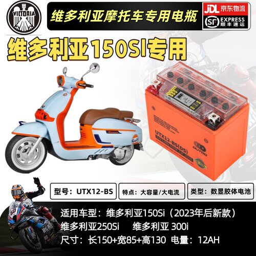 维多利亚Sixties150Si/250Si/300iVictoria150 300摩托车电瓶电池