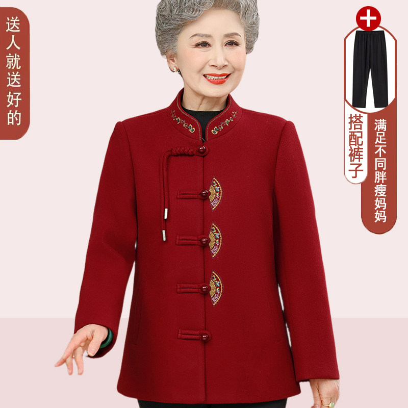 中老年女装奶奶春外套妈妈装