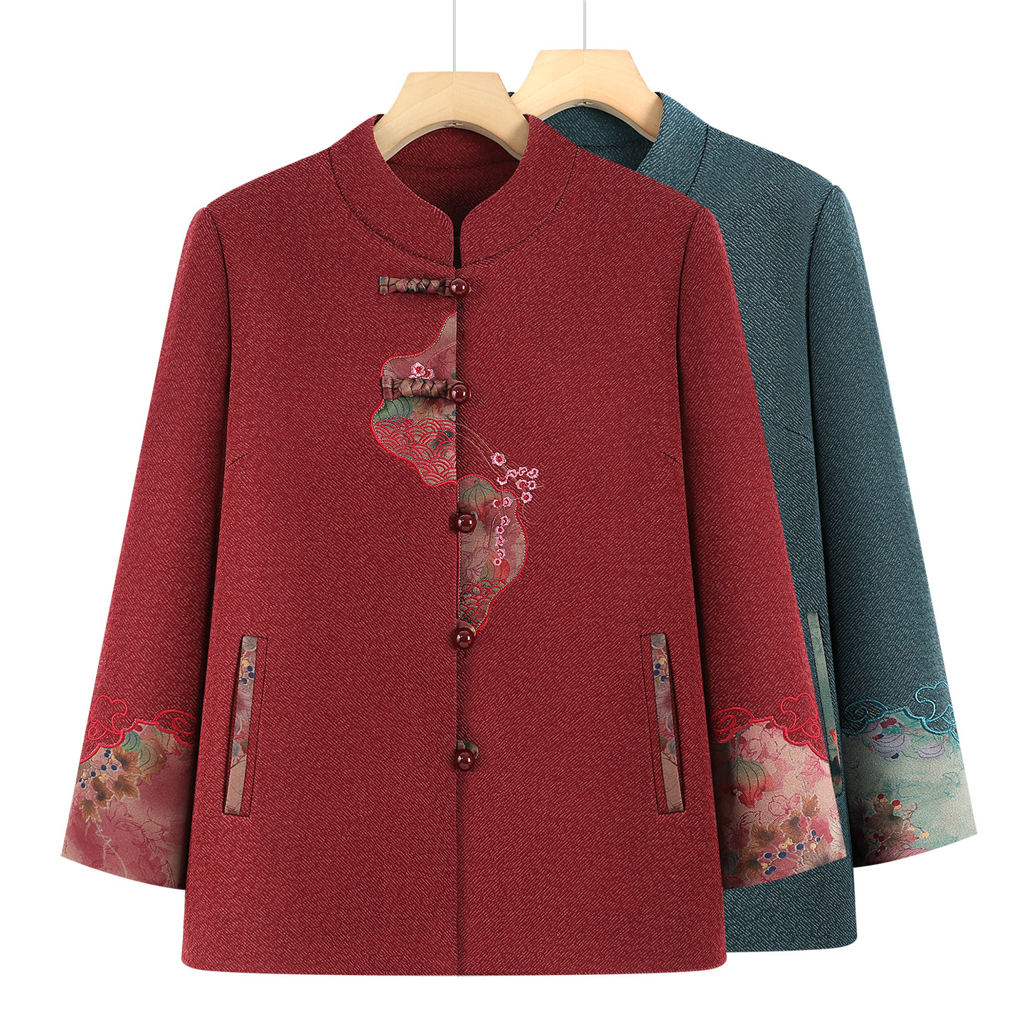 生日服国风!喜庆!老人秋冬外套