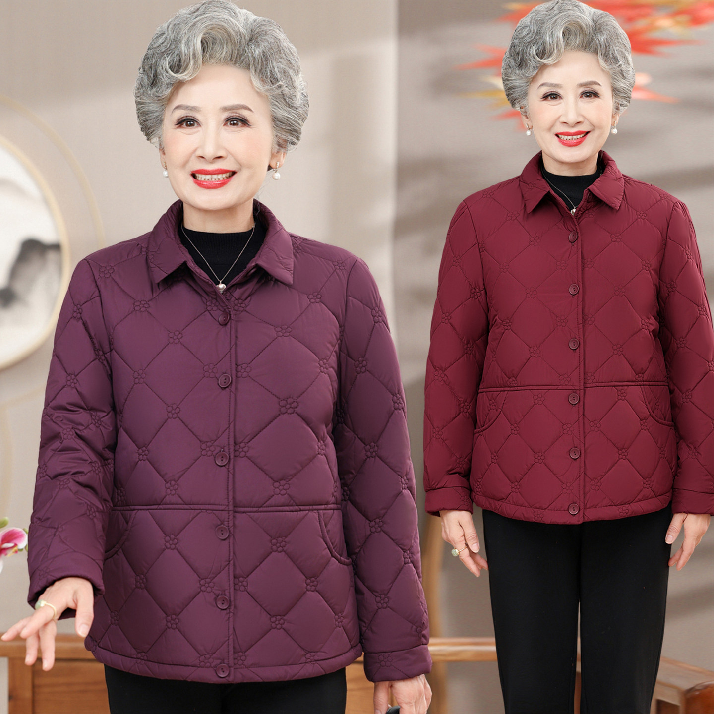 轻便保暖小棉袄!老年人秋冬棉服