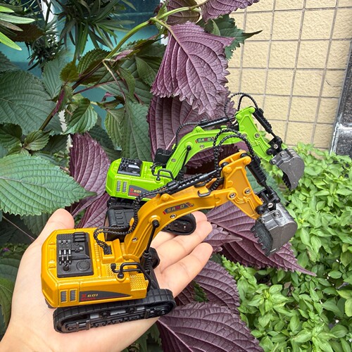 合金挖掘机手机APP遥控挖土机口袋玩具车桌面迷你合金车RC遥控车