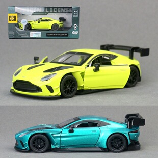 CCA1:31阿斯顿马丁GT3玩具合金小车模回力开门声光玩具881750摆件