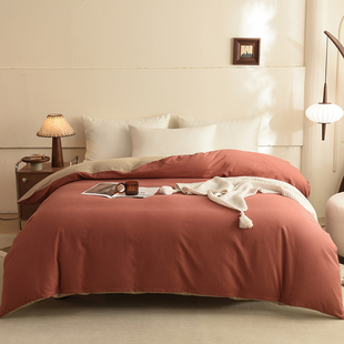 莫凡家纺A类母婴加厚纯棉磨毛被套被罩单件100全棉单人被单秋冬季