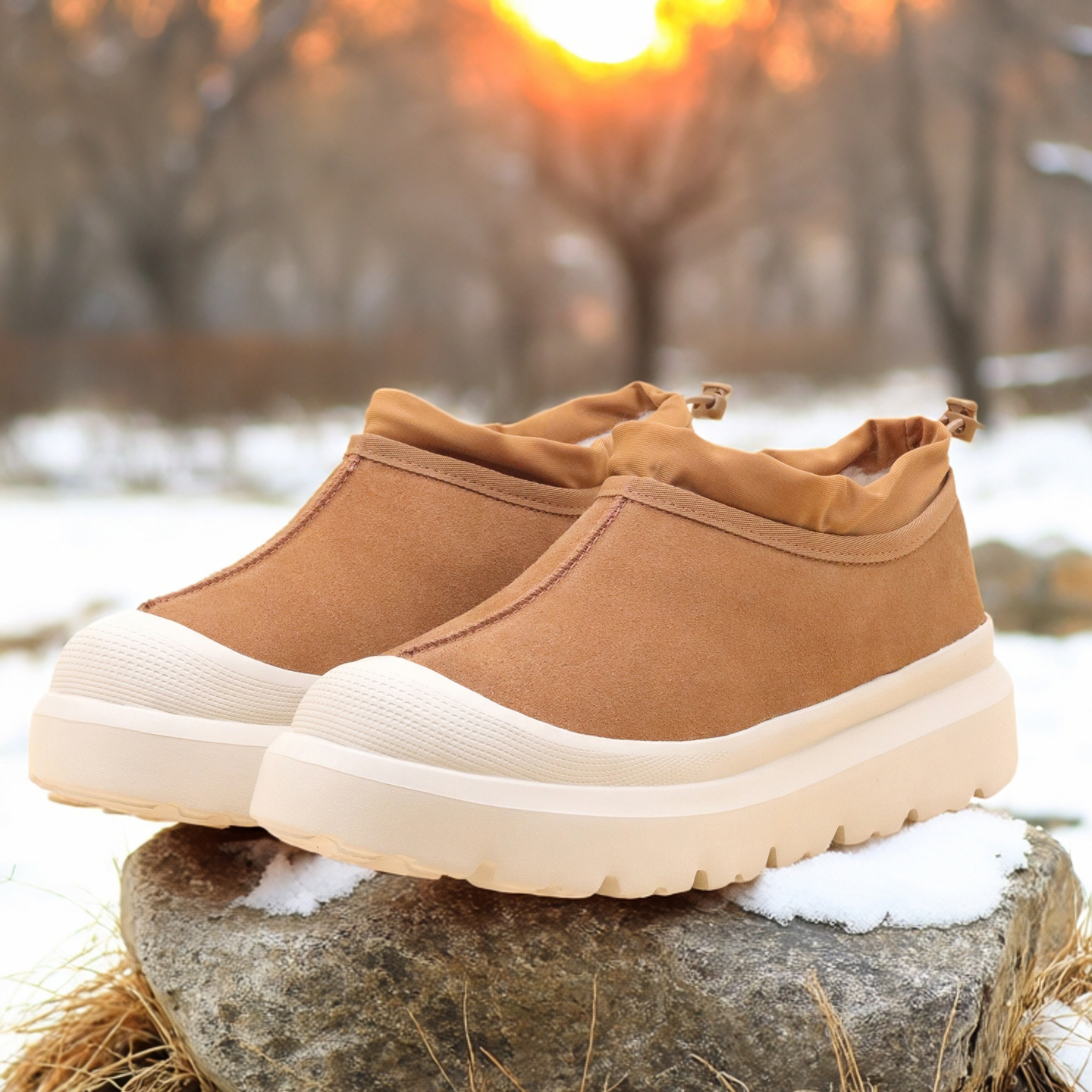 低帮雪地靴冬季加绒加厚保暖棉鞋