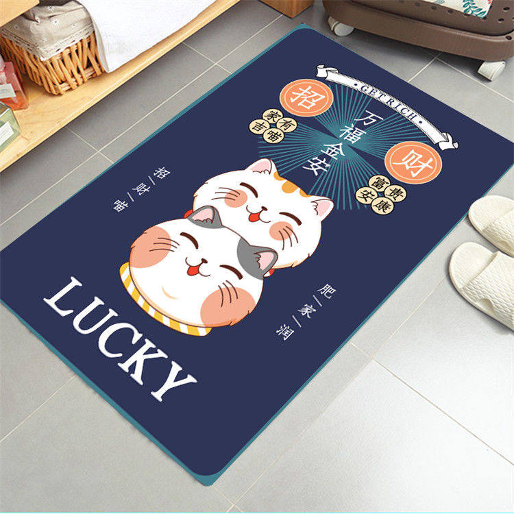 地垫猫可爱地毯简约现代门垫客厅茶几沙发地毯卧室床边毯长方形
