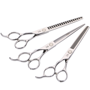 台湾玄鸟宠物美容剪刀直剪牙剪鱼骨剪左手专用狗狗修毛剪套装组合