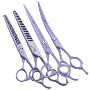 台湾玄鸟专业宠物美容师专用剪刀套装店用修毛直剪弯剪牙剪鱼骨剪