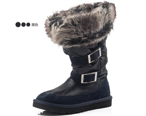 hoz高筒雪地靴冬季高筒防风防水