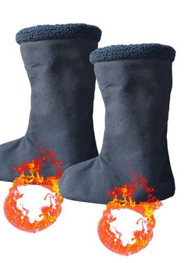 春秋冬季保暖雨鞋水鞋专用袜套劳保冷库矿井加绒加厚露营穿棉袜套