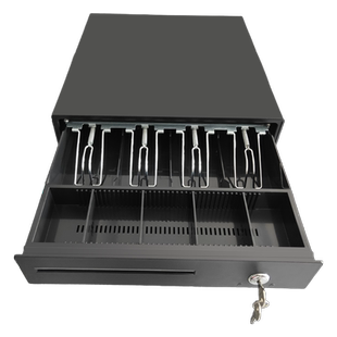 新品 爱宝AB-335B四格三档锁迷你小巧钱箱收银收钱盒按压弹出手推