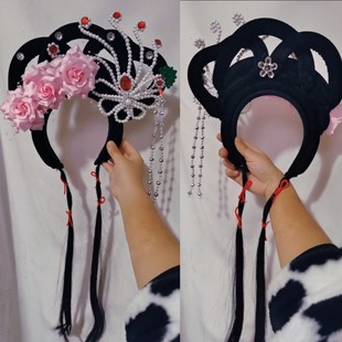 戏剧头饰古装舞蹈丫环头饰仙女发饰古典舞黄梅戏头饰嫦娥头饰