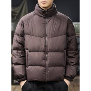 新国标90白鸭绒保暖立领羽绒服男2025冬季加厚蓬松男士休闲外套潮