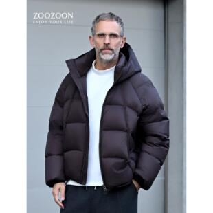 2025新款冬短款羽绒服男女同款保暖连帽309G重磅时尚外套