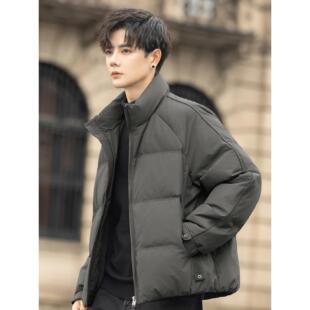 男士轻薄羽绒服25新款冬季加厚短款防寒保暖外套青少年排骨面包服