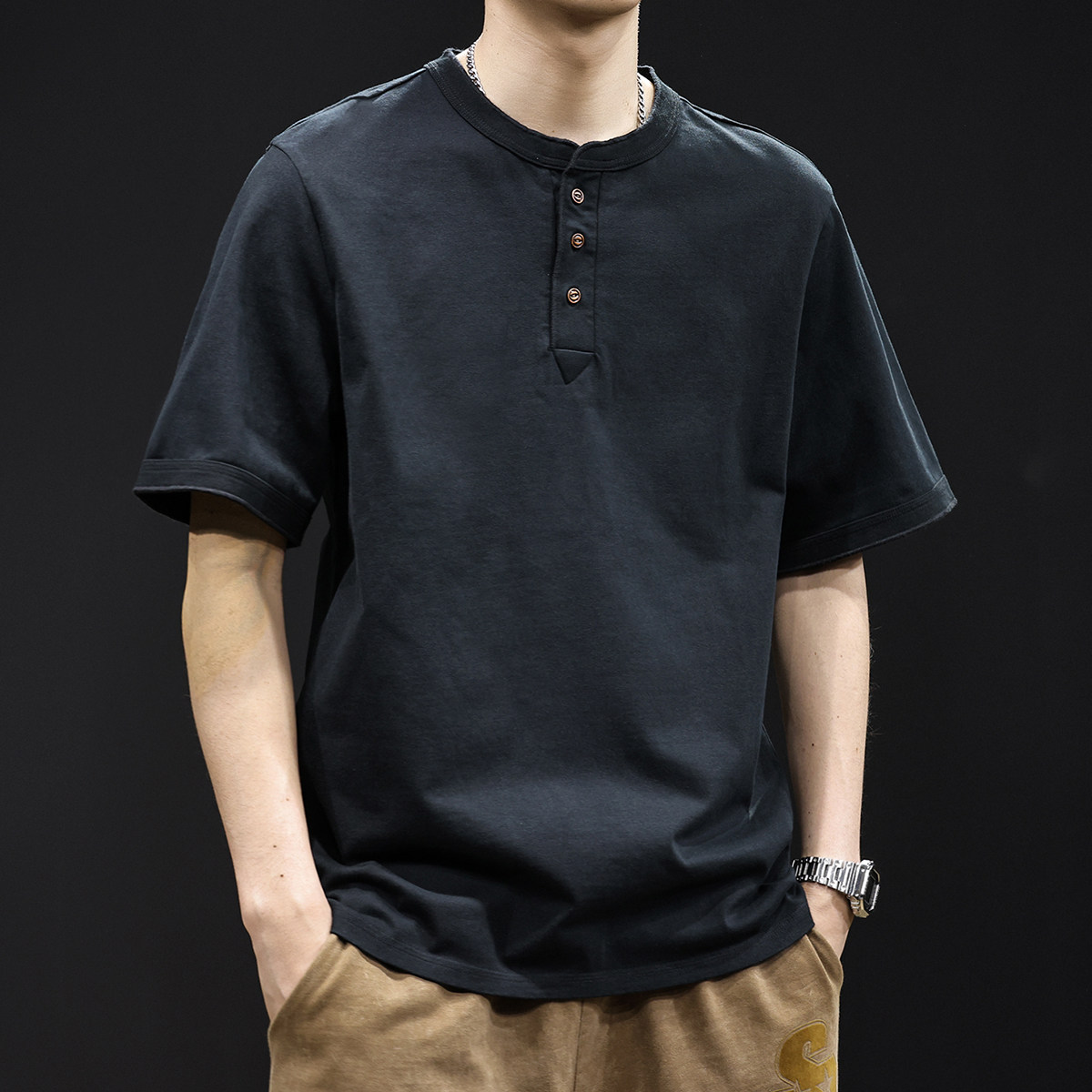 美式夏季Polo衫男短袖t恤男士纯棉潮牌大码2026新款男装体恤男款