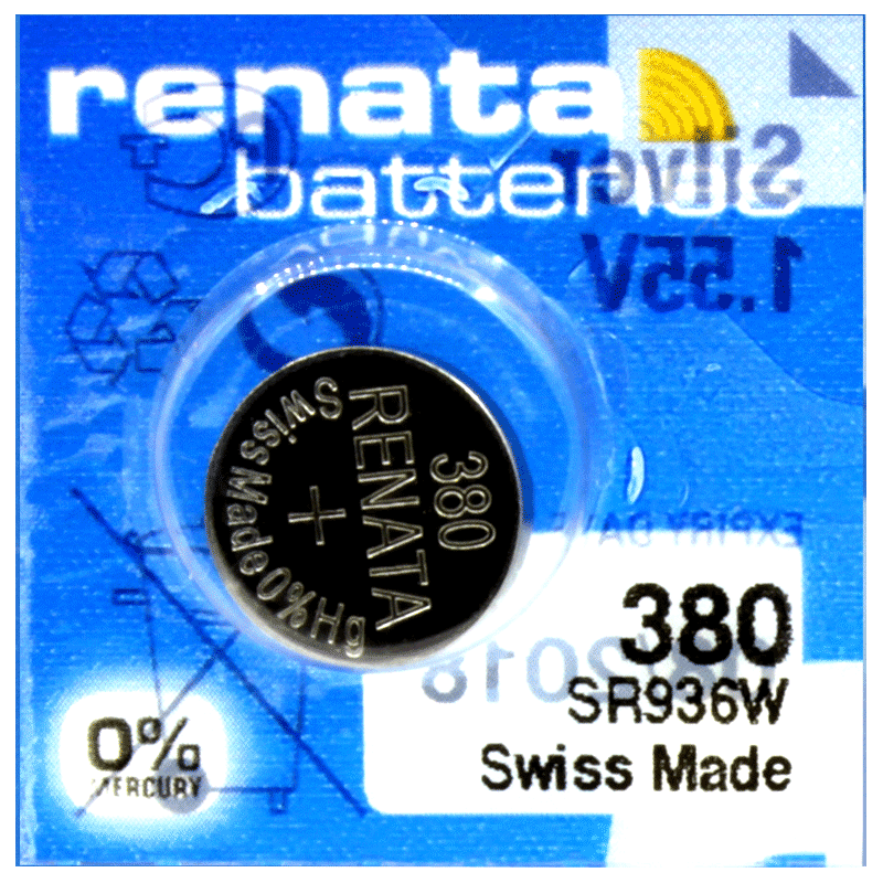 瑞士Renata纽扣电池380氧化银SR936W原装进口手表电子SR936斯沃琪通用D394 V394 SR936SW瑞士原装进口