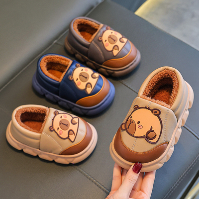 卡皮巴拉防水儿童拖鞋秋冬