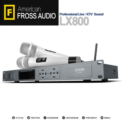 Fross/沸斯 LX-800 智能KTV专用无线话筒一拖二卡拉ok麦克风K歌