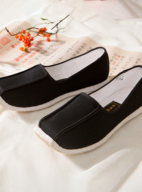 内联升布鞋男新款手工千层底男鞋复古翘头皂鞋汉服鞋DN8510DN8515