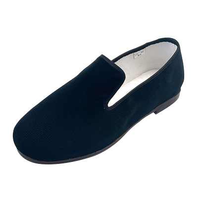 内联升皮镶芯底灯芯绒小舌男单鞋