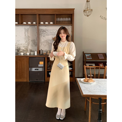 Even一雯【香氛美人】韩系高智感小香风连衣裙女秋冬假两件长裙子