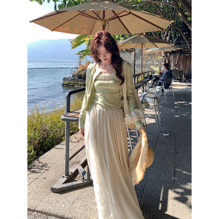 温柔开衫 韩系高智法式 吊带两件套甜美春上衣 小岛游春 Even一雯