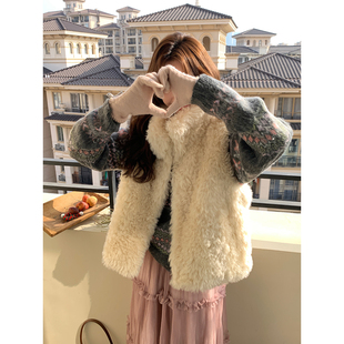 Even一雯【绒绒心曲】韩系高智感秋冬加厚保暖毛绒马甲外套