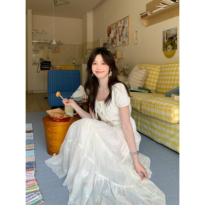 Even一雯【花落梦汐】韩系高智感温柔杏色法式百搭气质半身长裙