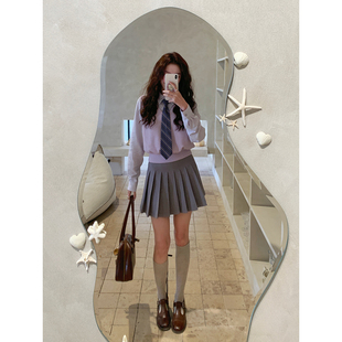 Even一雯 韩系高智显瘦半身裙学院感百搭百褶短裙 魔法学院半裙