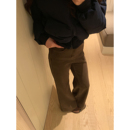 韩系高智感秋冬含莱赛尔棕色加绒阔腿牛仔裤 Even一雯 栗棕牛牛