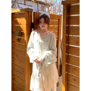 Even一雯 韩系高智感温柔甜美感上衣松弛慵懒风薄毛衣 跌入甜梦