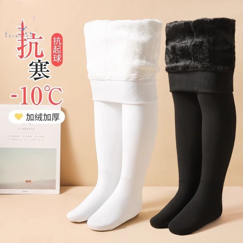 女童连裤袜秋冬加绒厚打底外穿儿