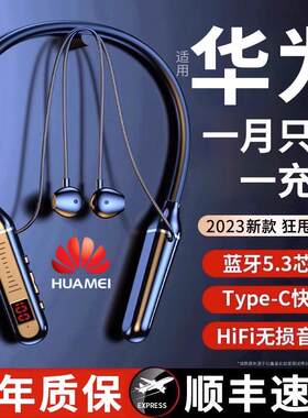 2023新款真无线挂脖式蓝牙耳机超长续航运动跑步适用小米正品