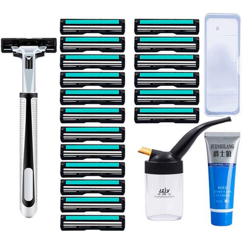 爵士狼剃须刀刮胡双层手动子2片