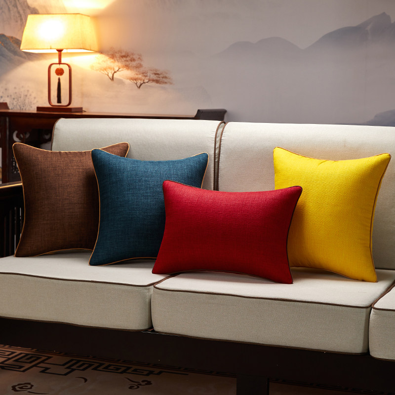 新中式现代简约客厅沙发抱枕靠垫床头办公室腰枕定制抱枕套不含芯,居家布艺,靠垫/抱枕,淘宝优惠券,粉丝福利购,淘宝优惠卷