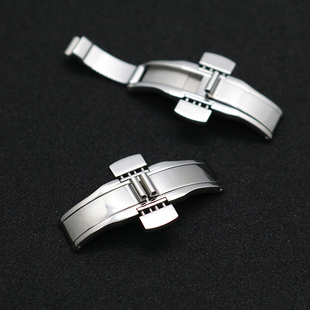 适配原装天梭1853蝴蝶扣配件力洛克库图钢带表扣T41 006 035配件