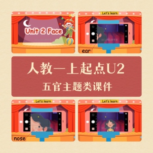 希沃+wps版Face五官主题ppt课件一年级起点Cynthia趣学堂原创