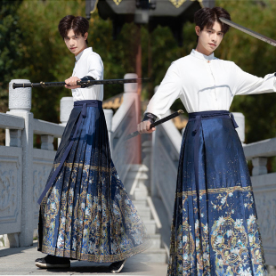 2026男士 男款 国风上衣新中式 马面裙织金秋季 成人 男装 现代汉服套装