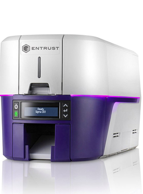 Entrust DS1证卡打印机PVC卡片人像IC卡考勤门禁工作证会员卡打印