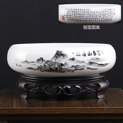 陶瓷创意水养水仙花水培铜钱草盆