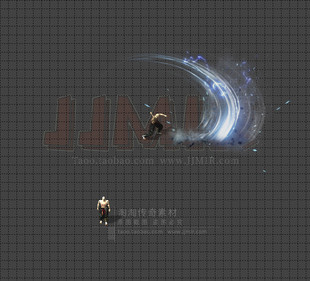 传奇技能素材 雷霆辟地斩 刺杀剑法 8方向 战士技能特效素材