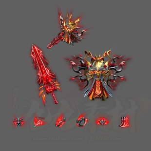 传奇剑甲素材 迷失神器 蛇年新装 男衣服武器含首饰套装素材